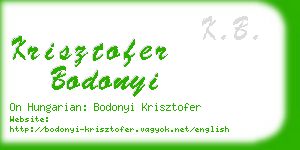 krisztofer bodonyi business card